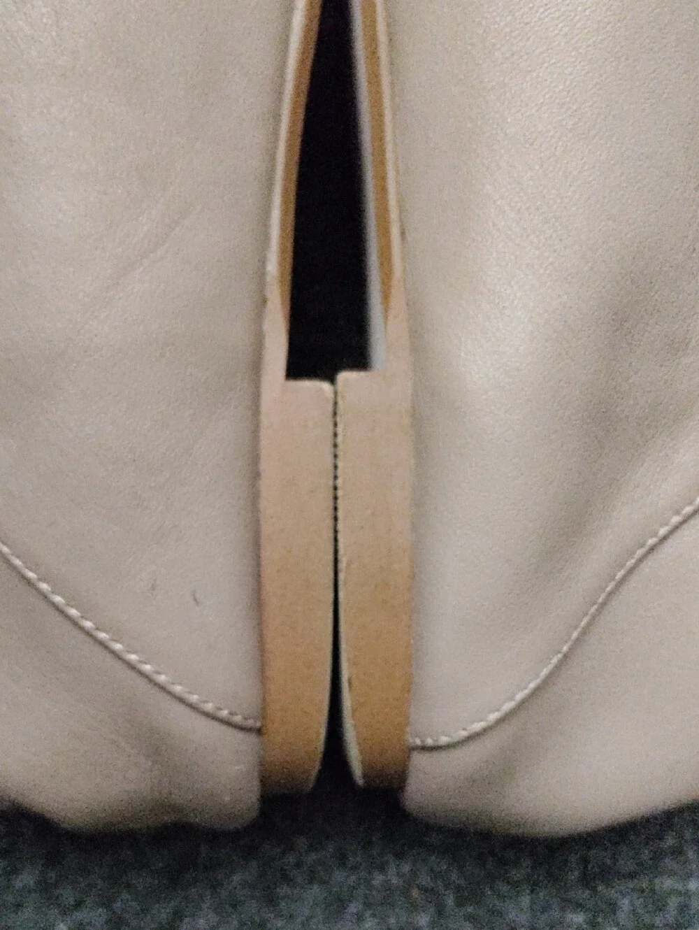 Quince Beige Leather Loafers with Gold Horsebit